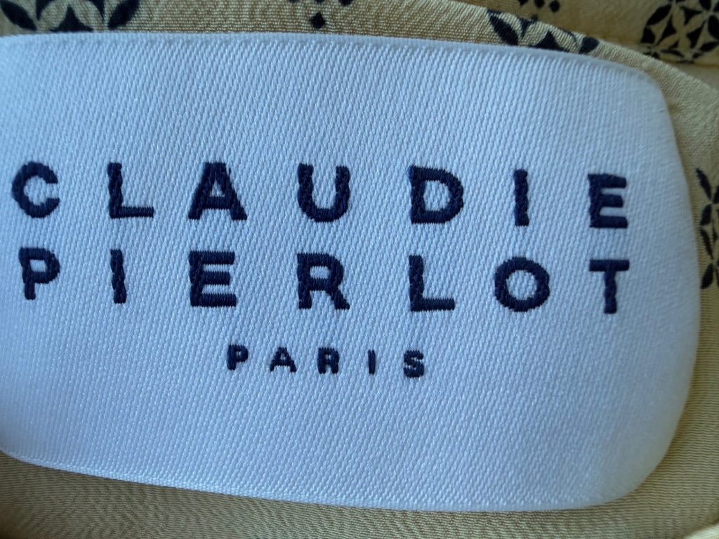 CLAUDIE PIERLOT | Hemdblusenkleid | Gr. 38/40 | Vanille-Navy