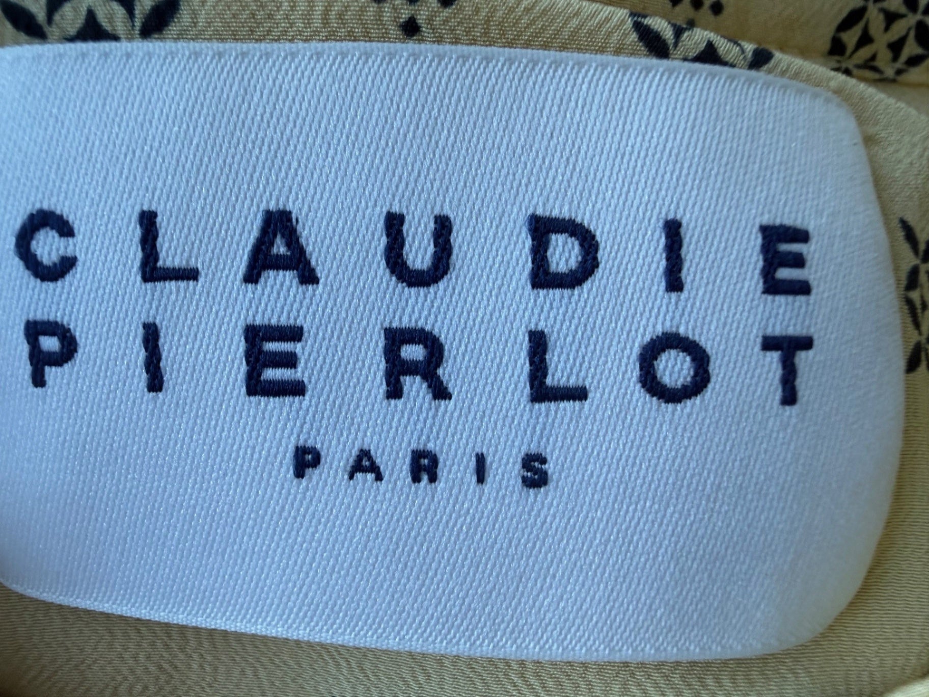 CLAUDIE PIERLOT | Hemdblusenkleid | Gr. 38/40 | Vanille-Navy