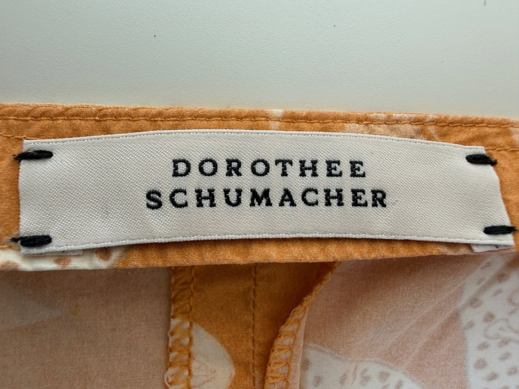 DOROTHEE SCHUMACHER | Bluse | Gr. 3 (38) | Mangogelb mit weißem Blumenmuster