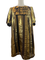 SEE BY CHLOÉ | Kleid | M (38/40) | Gold, Schokobraun