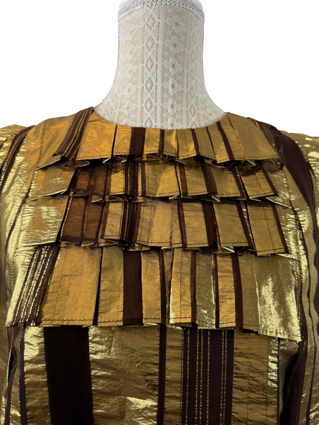 SEE BY CHLOÉ | Kleid | M (38/40) | Gold, Schokobraun
