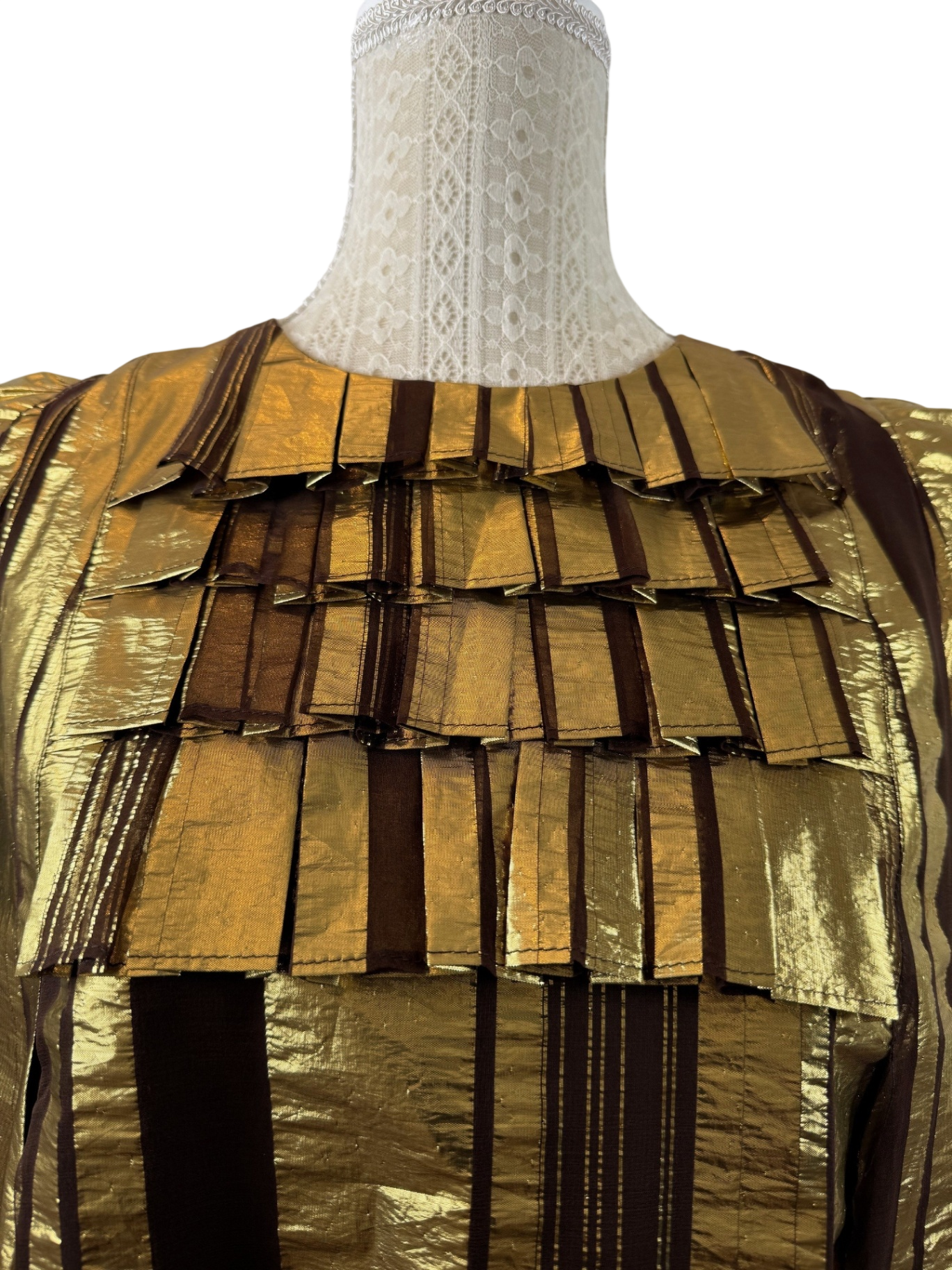 SEE BY CHLOÉ | Kleid | M (38/40) | Gold, Schokobraun