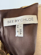 SEE BY CHLOÉ | Kleid | M (38/40) | Gold, Schokobraun
