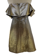 SANDRO PARIS | Cocktailkleid | Gr. 3 (ca. 38) | Gold, Silber Metallic