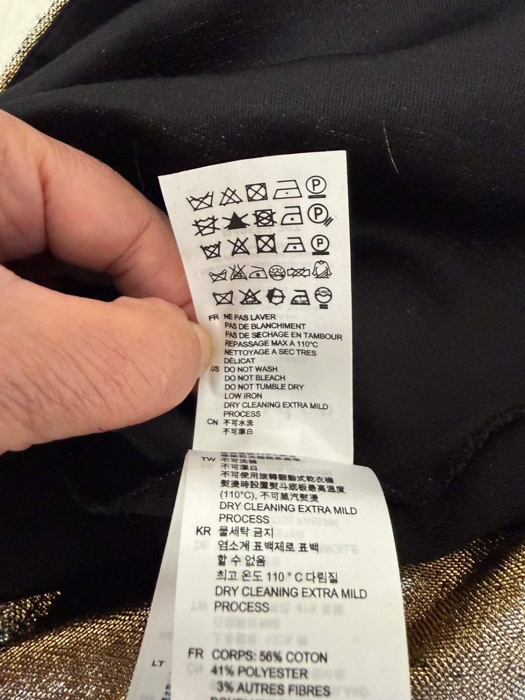 SANDRO PARIS | Cocktailkleid | Gr. 3 (ca. 38) | Gold, Silber Metallic