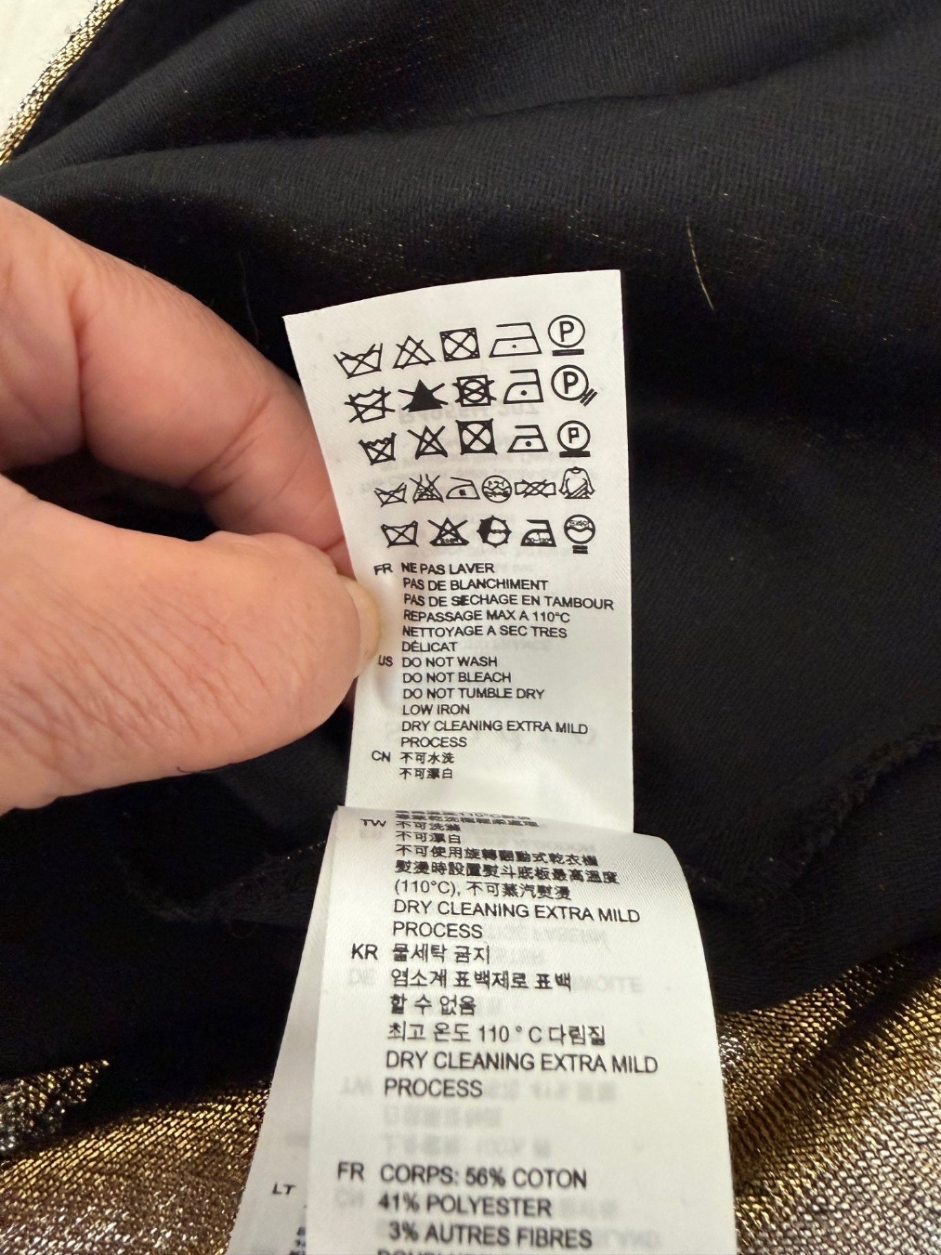 SANDRO PARIS | Cocktailkleid | Gr. 3 (ca. 38) | Gold, Silber Metallic