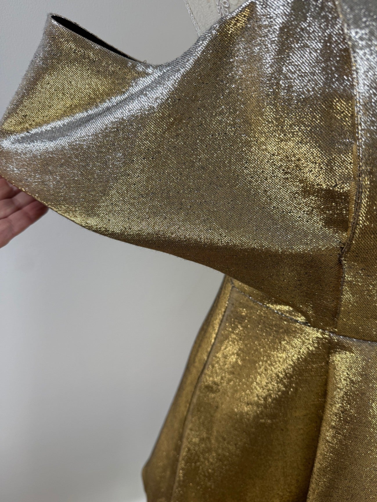 SANDRO PARIS | Cocktailkleid | Gr. 3 (ca. 38) | Gold, Silber Metallic