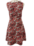 SANDRO PARIS | Kleid | Gr. 2 (36) |Blumenmuster mit Schwarz, Rosé, Grau-Weiß