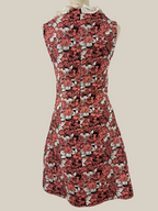 SANDRO PARIS | Kleid | Gr. 2 (36) |Blumenmuster mit Schwarz, Rosé, Grau-Weiß