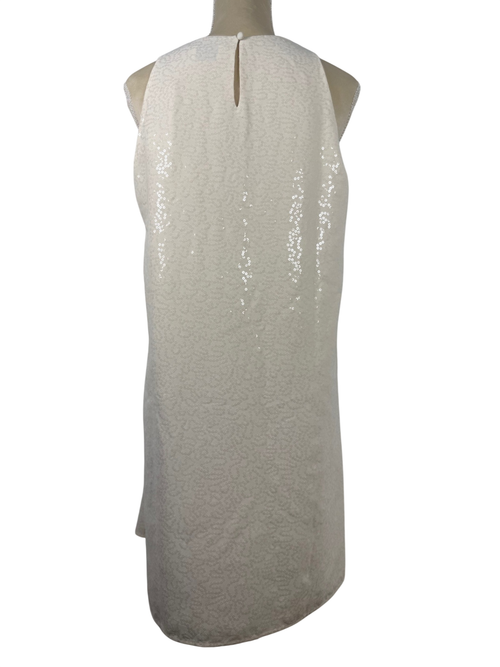 CLAUDIE PIERLOT | Pailletten-Kleid | Gr. M (38/40) |Écru