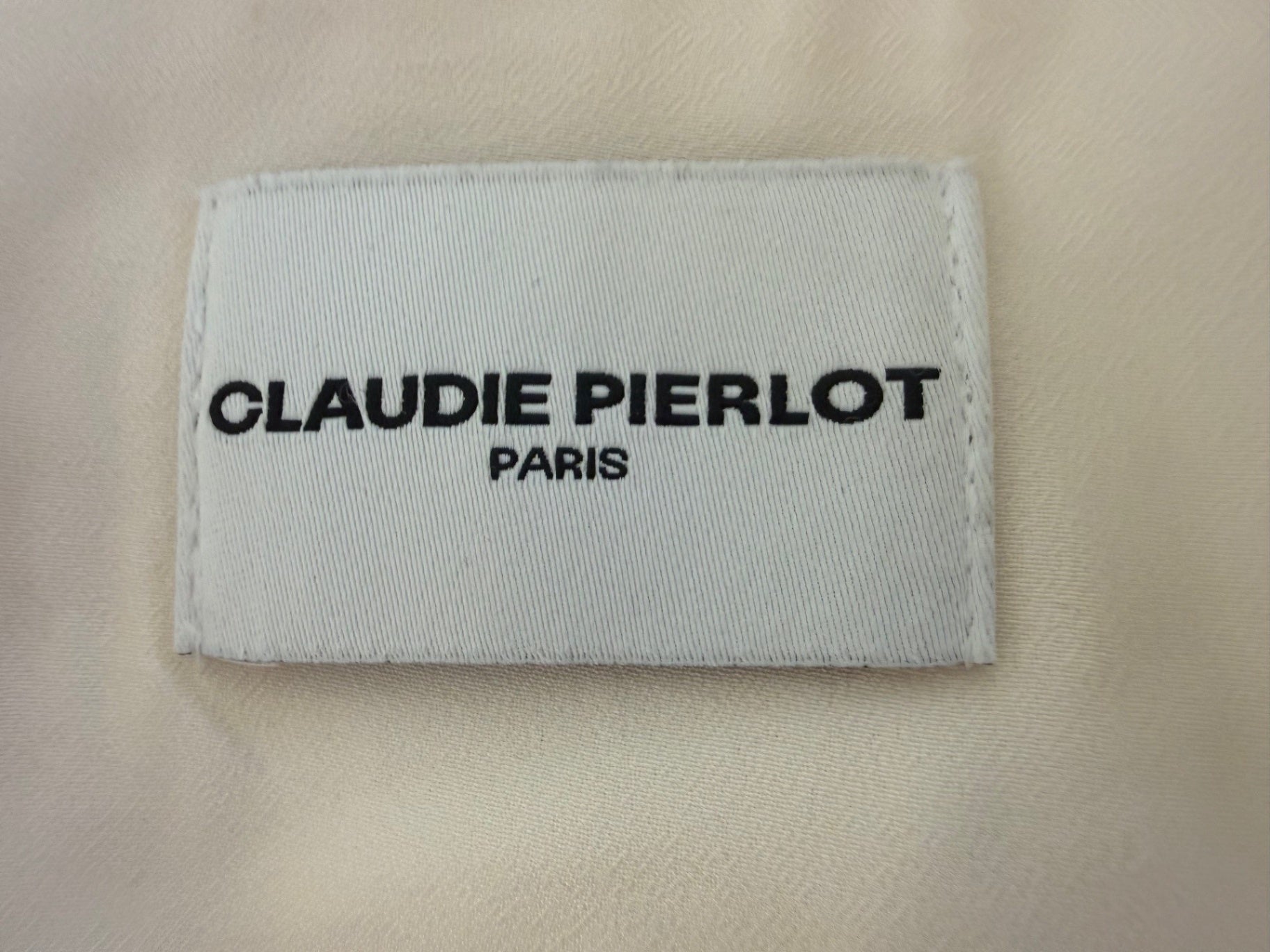 CLAUDIE PIERLOT | Pailletten-Kleid | Gr. M (38/40) |Écru