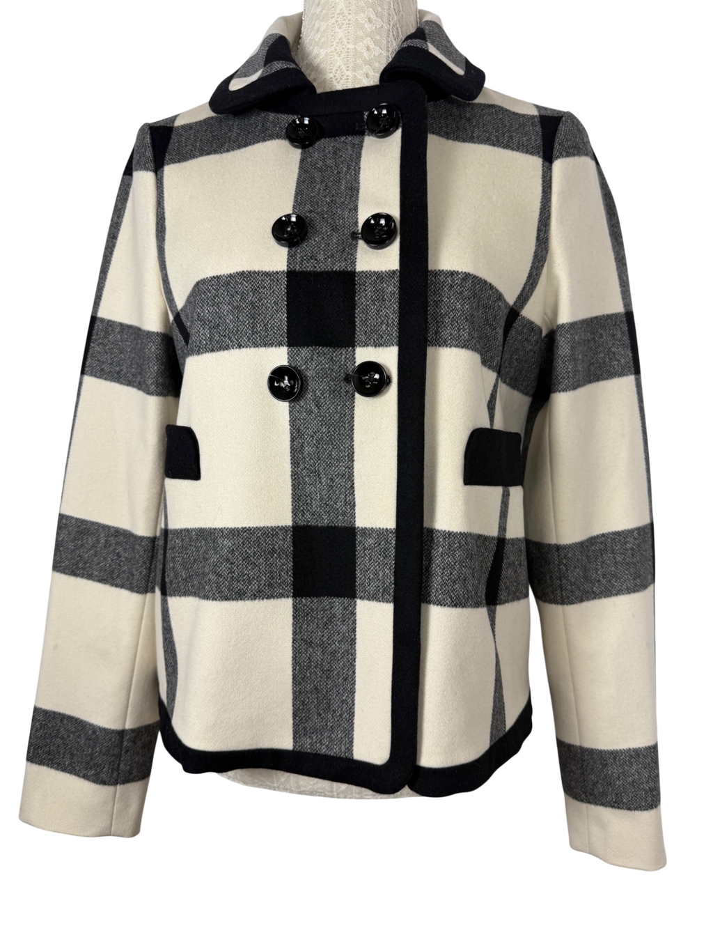 MAX&CO. | Jacke | Gr. 40 | Creme, Schwarz, Anthrazit