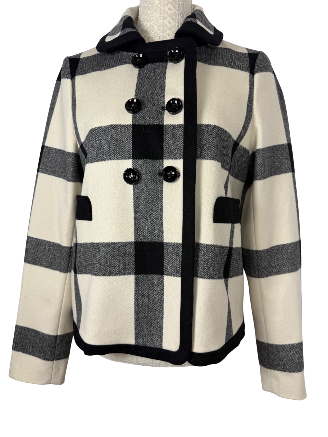 MAX&CO. | Jacke | Gr. 40 | Creme, Schwarz, Anthrazit