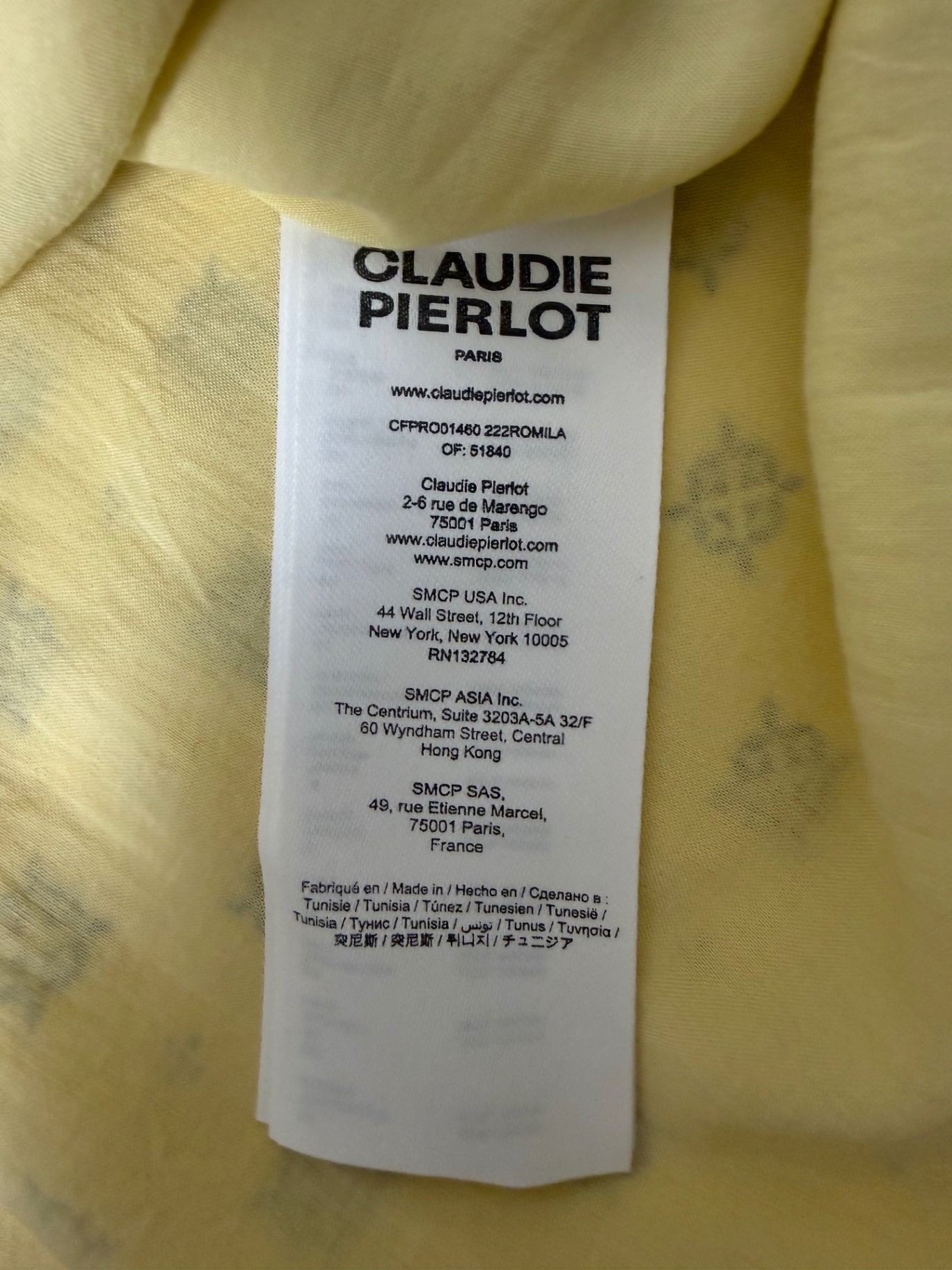 CLAUDIE PIERLOT | Hemdblusenkleid | Gr. 38/40 | Vanille-Navy