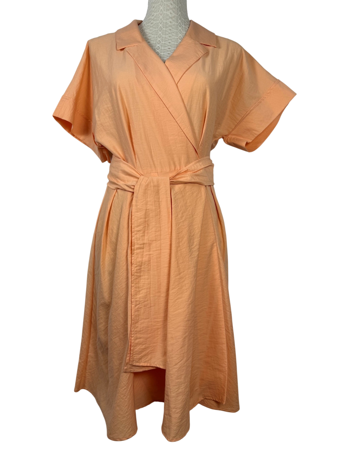 CLAUDIE PIERLOT | Wickelkleid | M (38/40) | Pfirsich