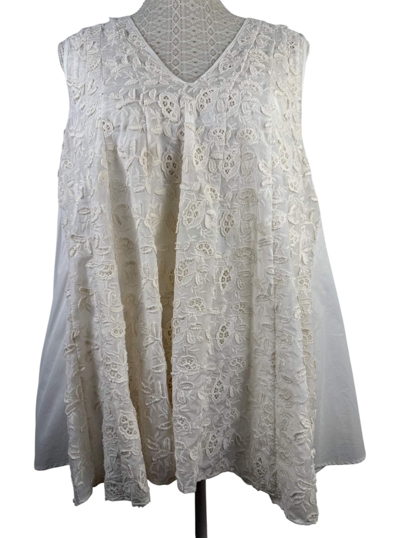 SEE BY CHLOÉ | Ärmelloses A-Linien-Kleid | Gr. 42 |Off-White