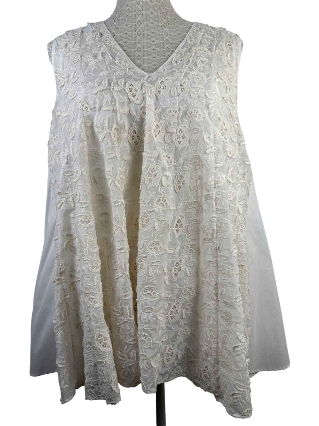 SEE BY CHLOÉ | Ärmelloses A-Linien-Kleid | Gr. 42 |Off-White