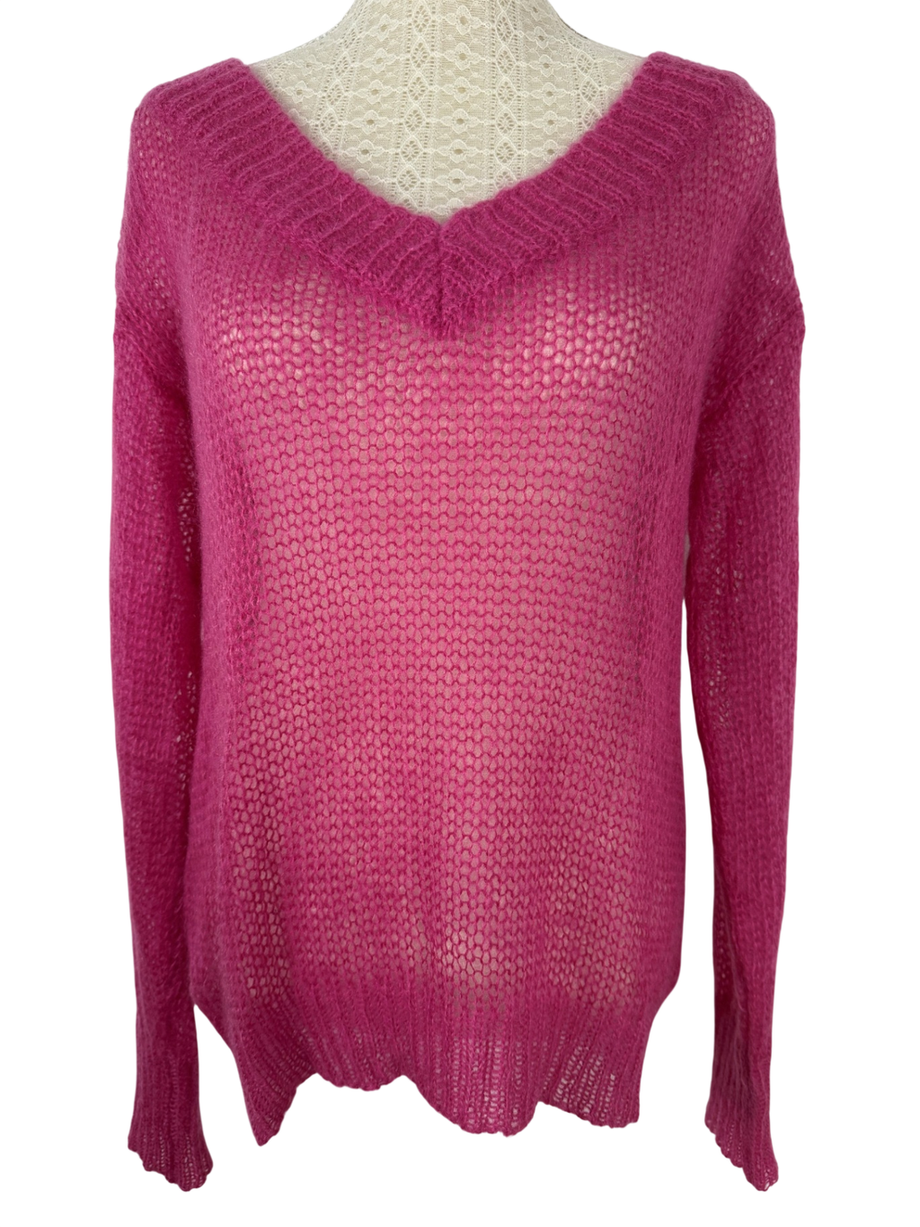PRADA | Mohair-Pullover | Gr. 38 | Fuchsia / Hot Pink