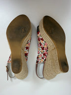 LOUIS VUITTON | Espadrille-Wedge-Sandale | Gr. 37,5 | Floral, Rosa, Multicolor