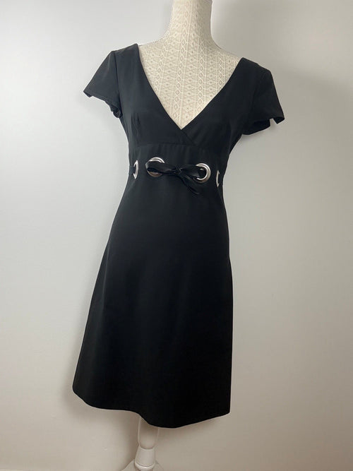 CHLOÈ Kleid mit Leder-Bindegürtel Gr. 36 (DE)