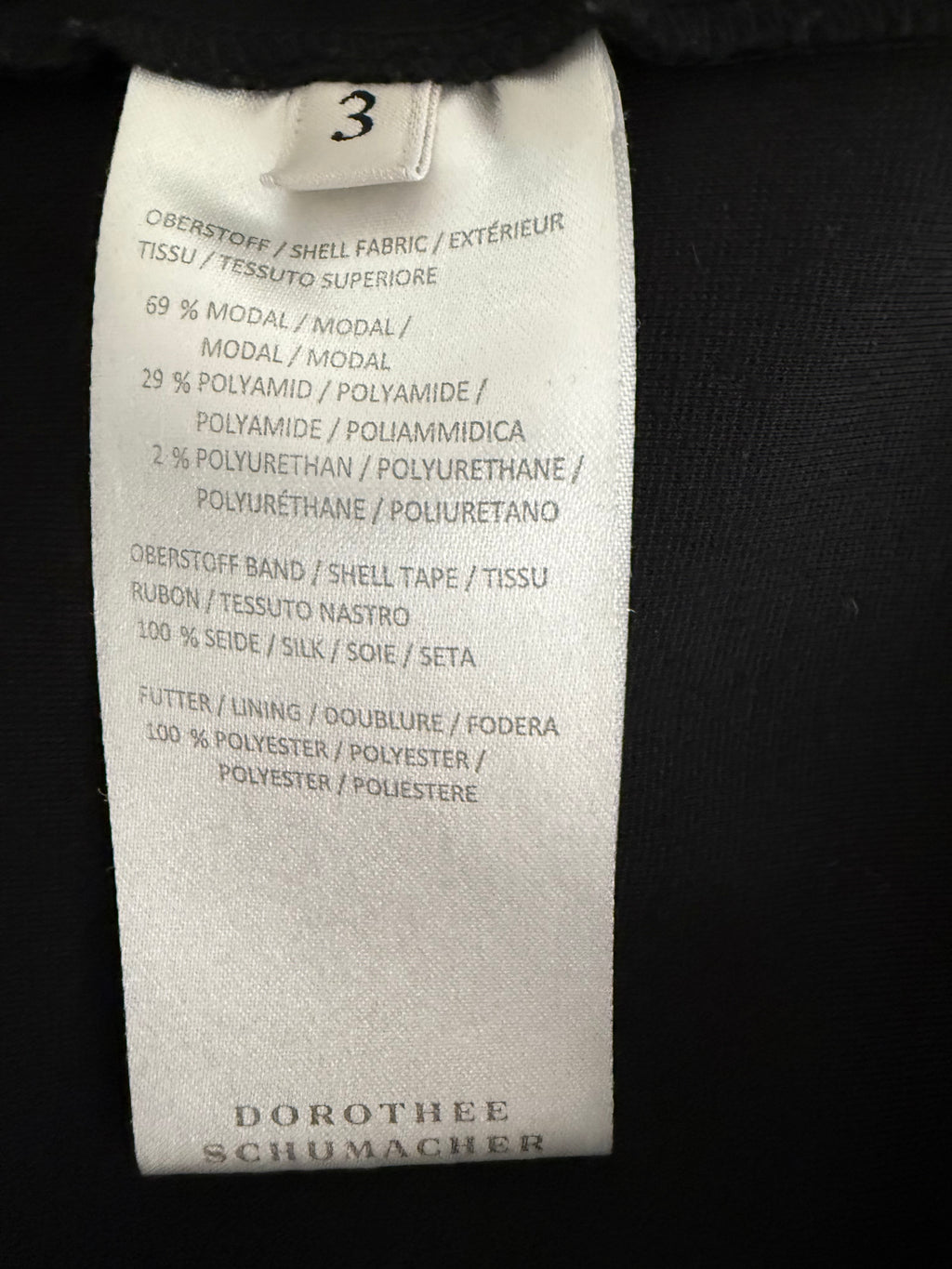 Dorothee Schumacher Blazer Punto Milano schwarz Second Hand Hosenanzug