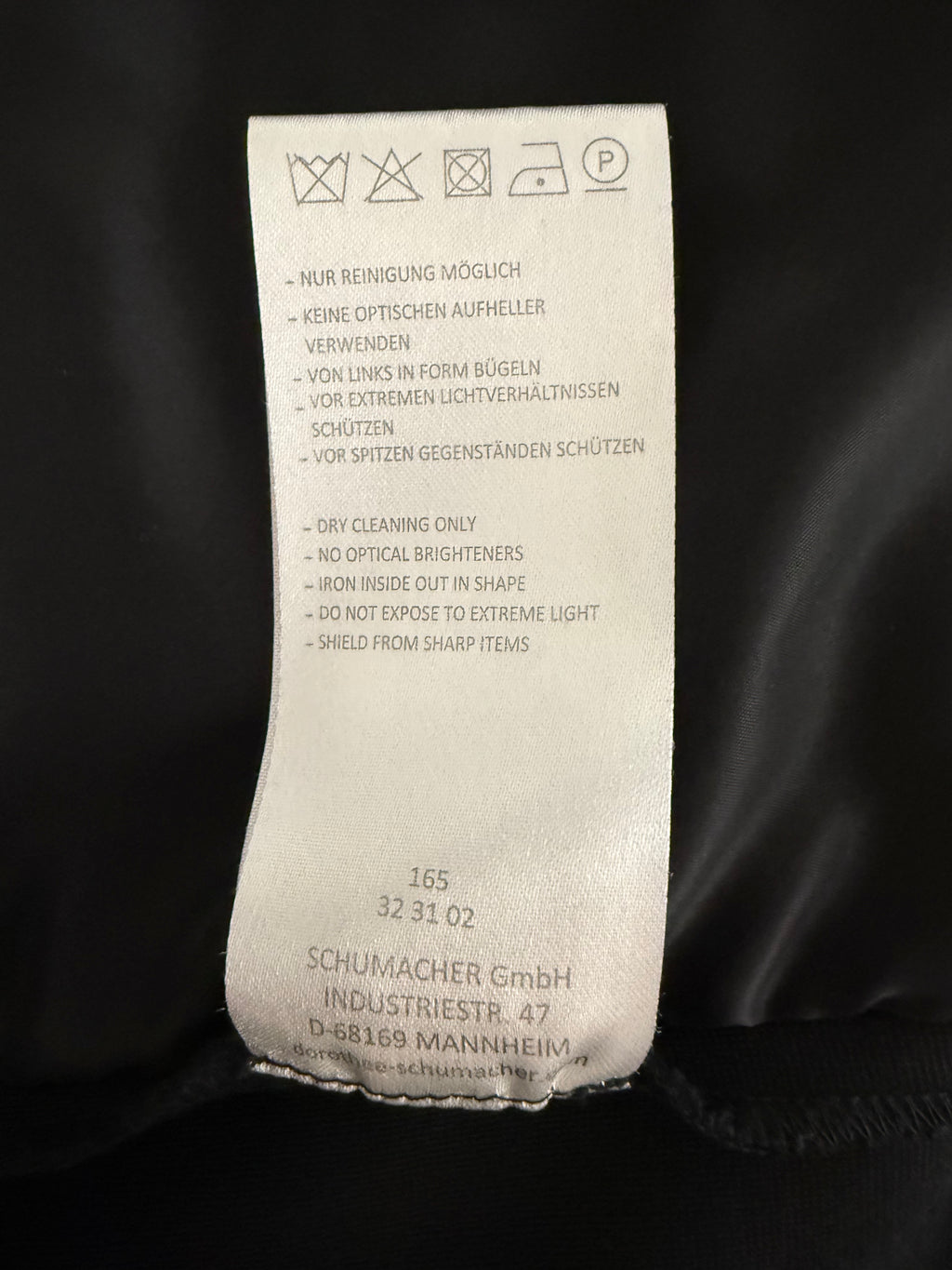 Dorothee Schumacher Blazer Hosenanzug Punto Milano schwarz Second Hand