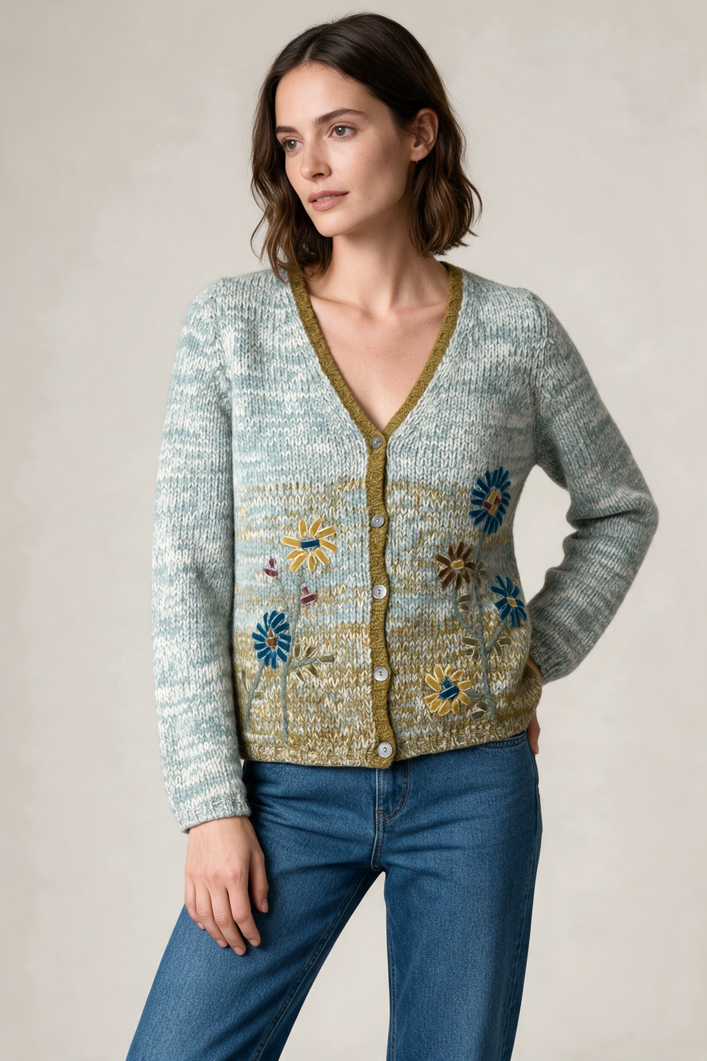 Dorothee Schumacher Cardigan mit Stickerei, Gr. 2 (38)