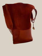 Furla_Tote_Rostbraun_ Leder Mix Second Hand goldene Hardware