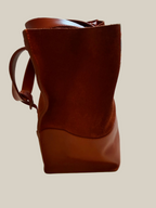 Furla_Tote_Rostbraun_ Leder Mix Second Hand goldene Hardware