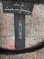 Marc Cain durchsichtiger Mohair-Pullover mit Blumenmuster, Gr. M