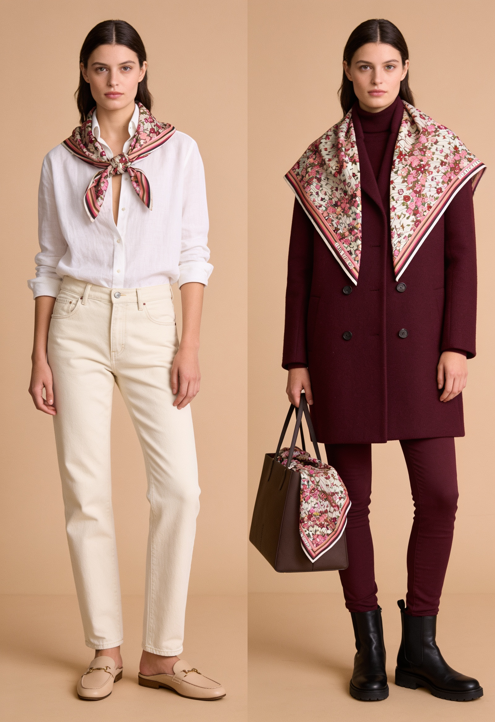 LOUIS VUITTON | Seidencarré Floral Monogram | 70 x 70 cm