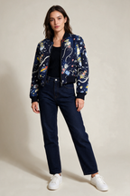 Love Moschino Bomberjacke Space-Print, Gr. 40