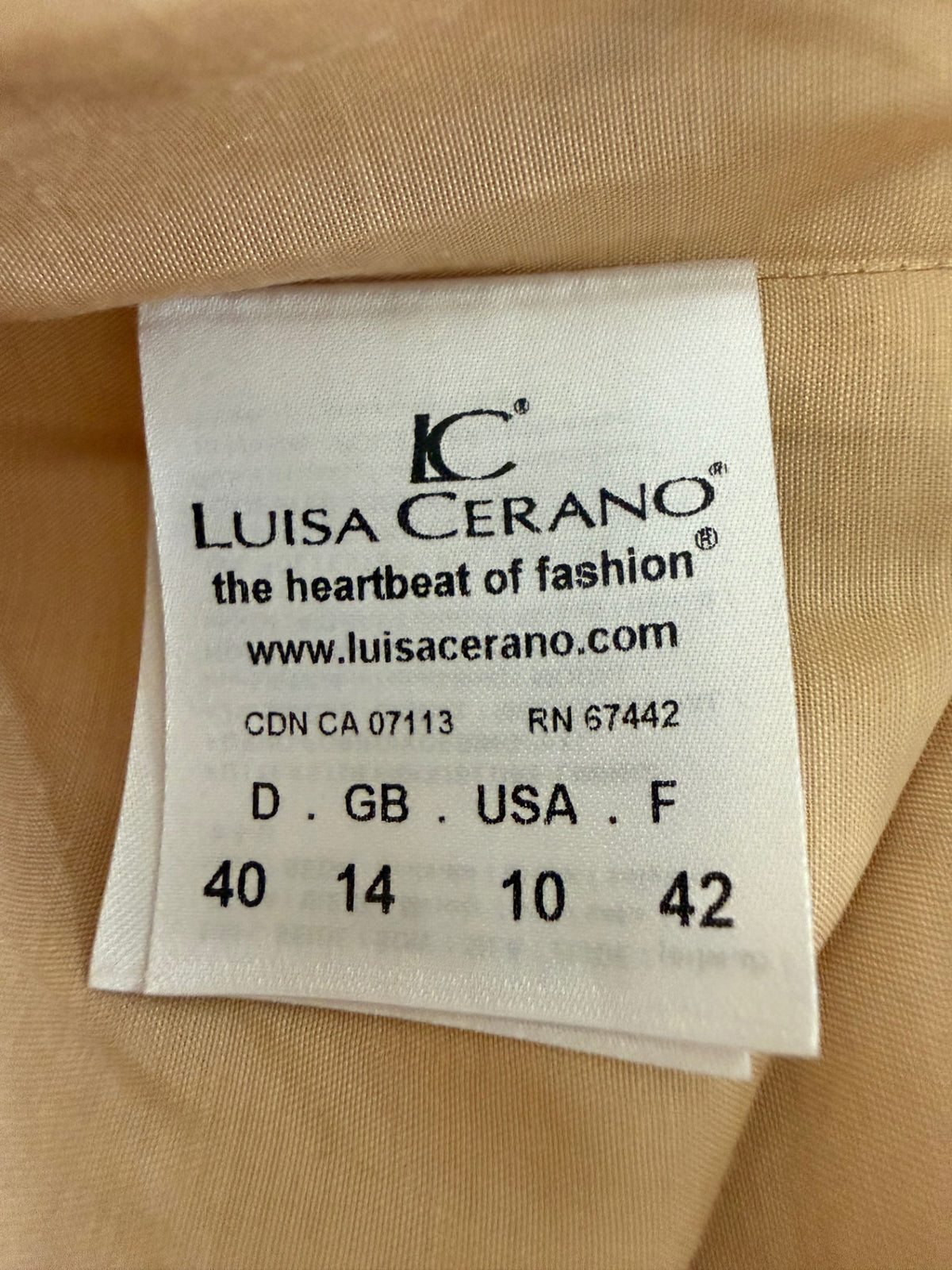 Luis Cerano | Kleid | 40 |Beige, bunt (mit buntem Kreisprint)