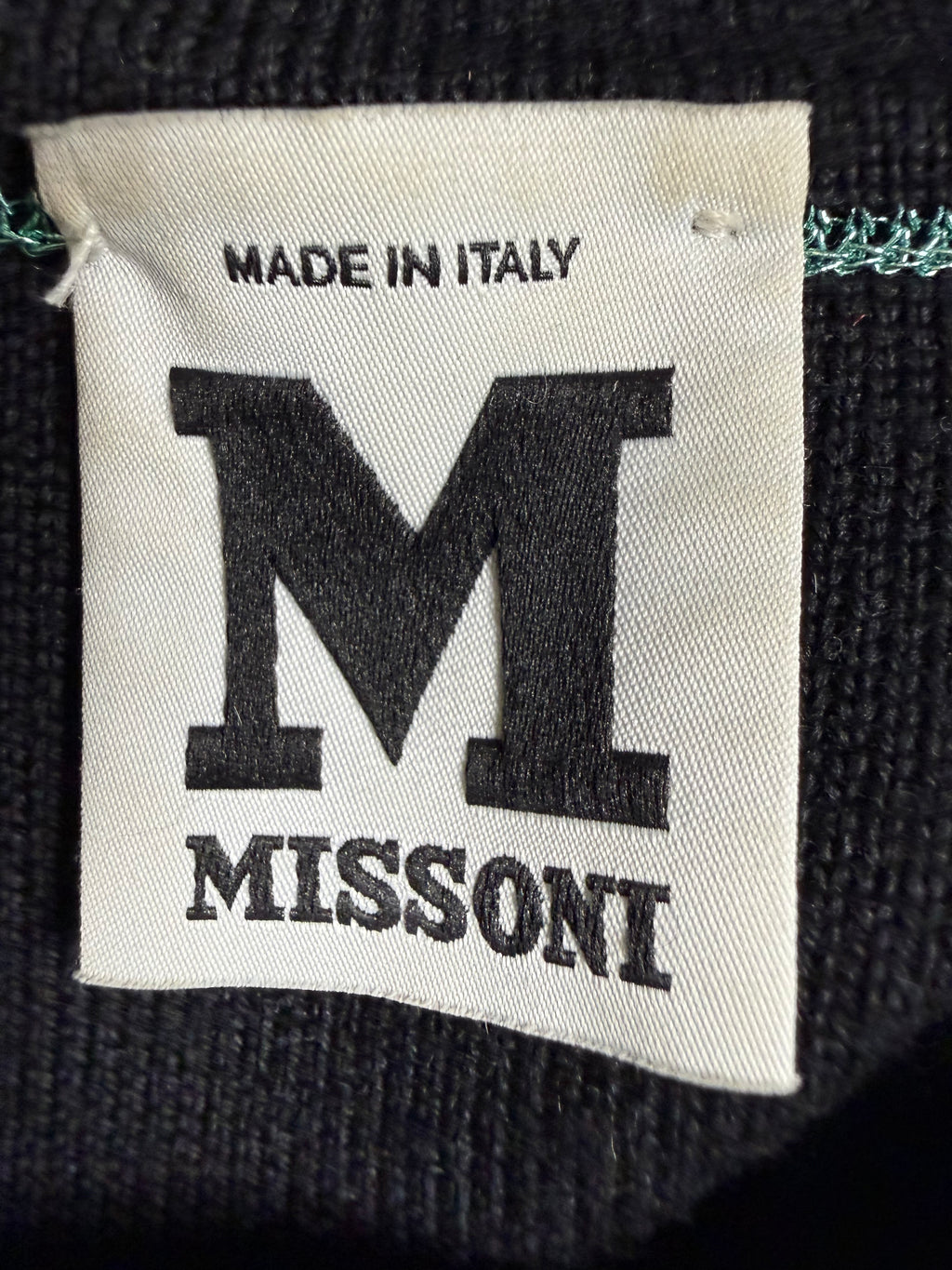 MISSONI_Stricktop_Lurex_grün_ Second Hand Glitzer 