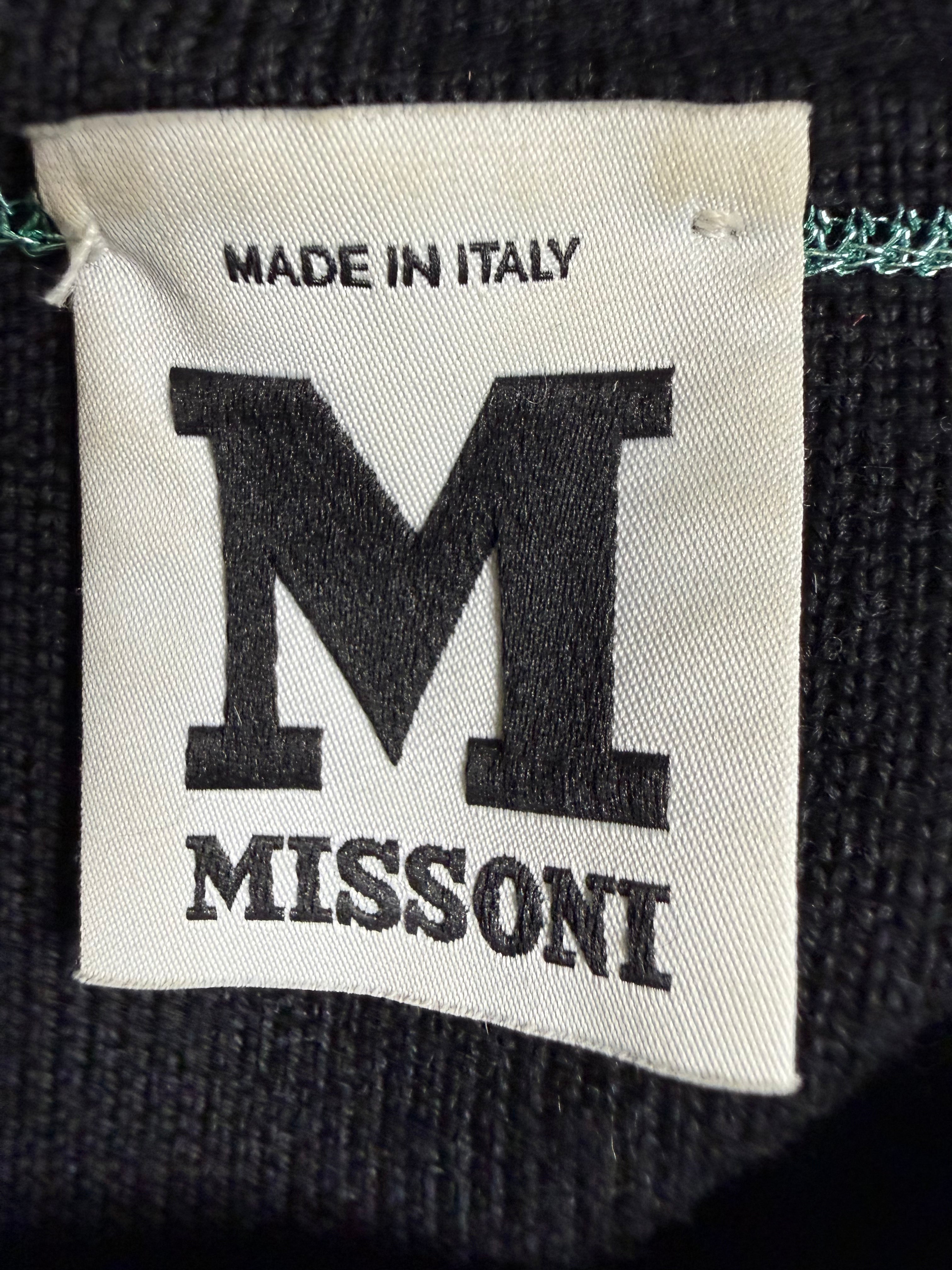 MISSONI_Stricktop_Lurex_grün_ Second Hand Glitzer 