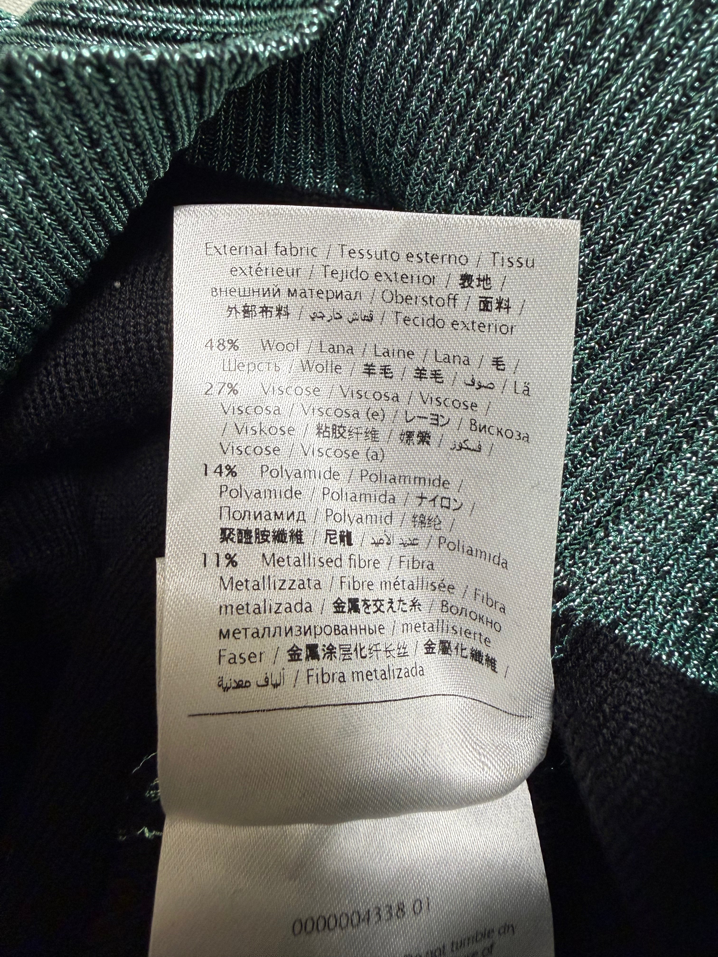 MISSONI_Stricktop_Lurex_grün_ Second Hand Glitzer