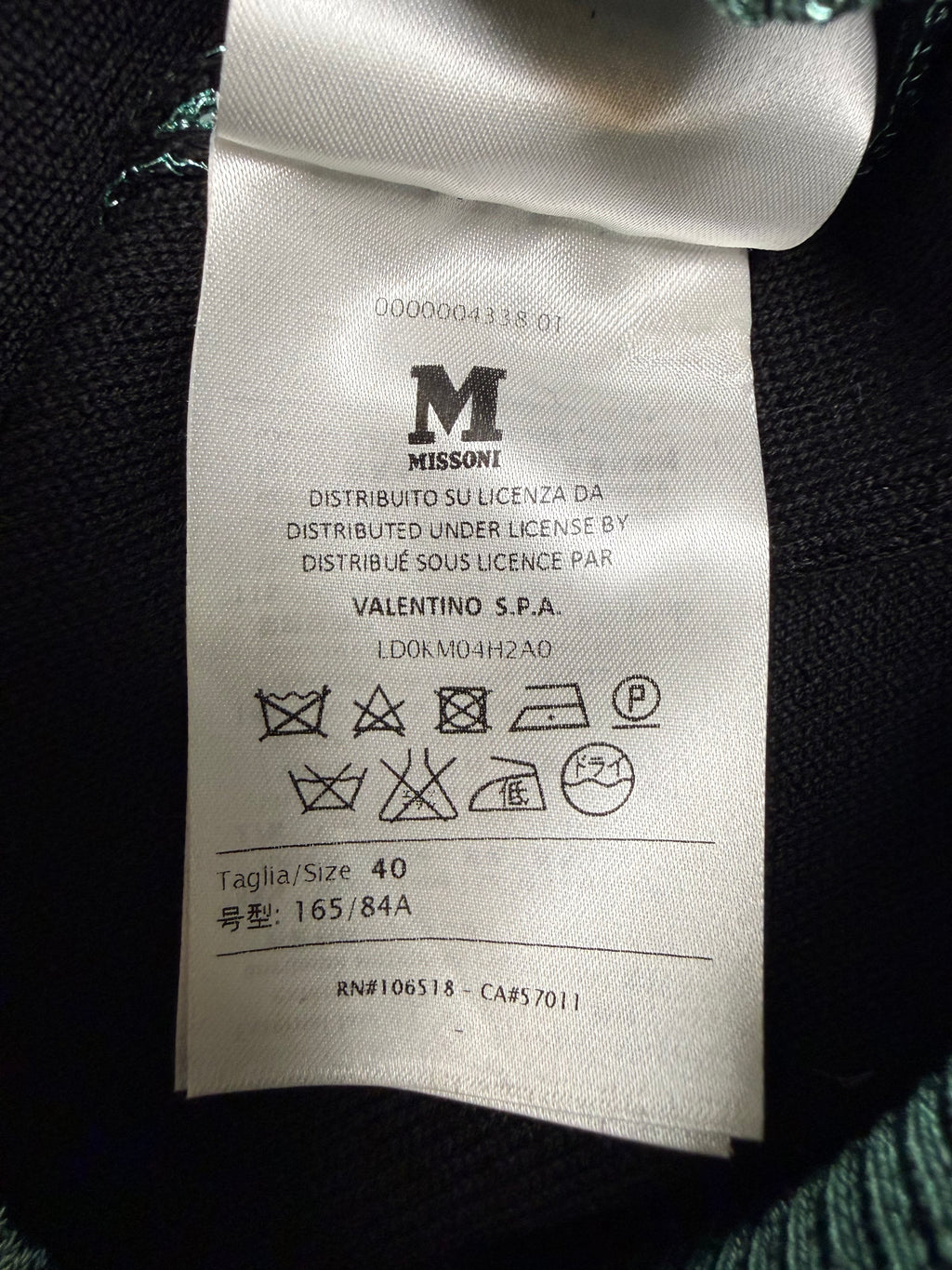 MISSONI_Stricktop_Lurex_grün_ Second Hand Glitzer 