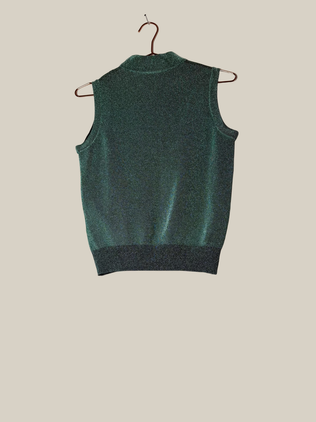 MISSONI_Stricktop_Lurex_grün_ Second Hand glitzer