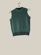 MISSONI_Stricktop_Lurex_grün_ Second Hand Glitzer