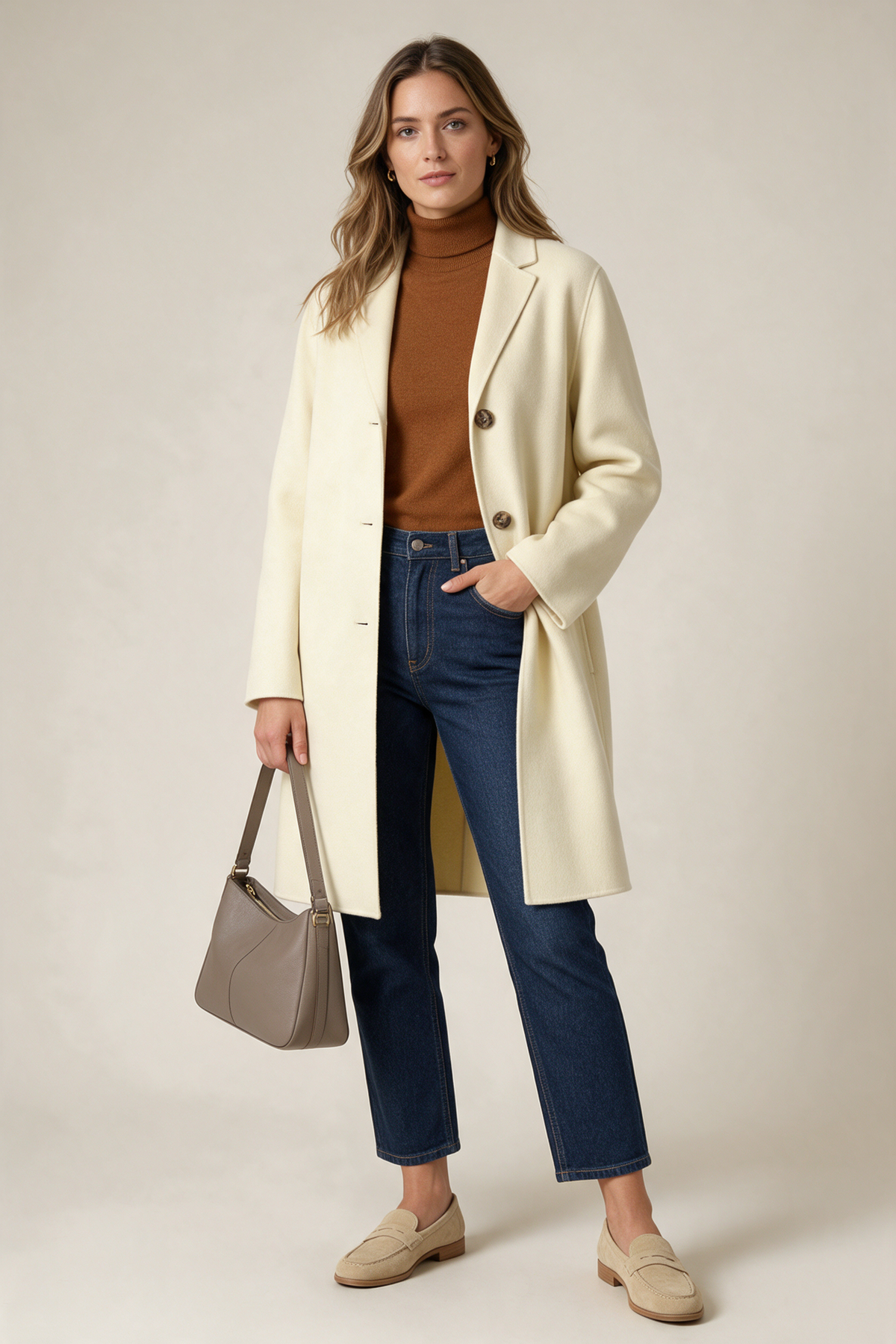 MAX MARA STUDIO | Mantel | Gr. 40 | Vanille