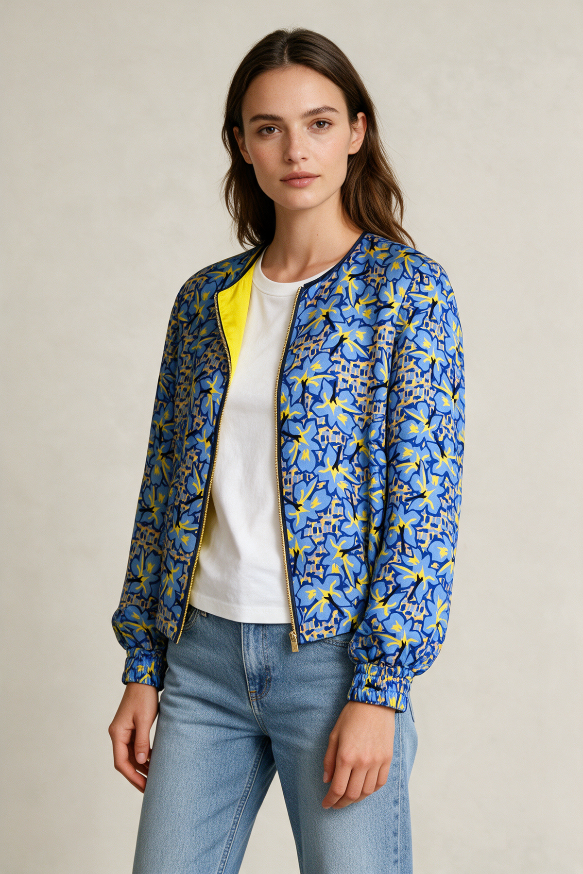Max&Co. Blouson mit Blumenprint, Gr. 36