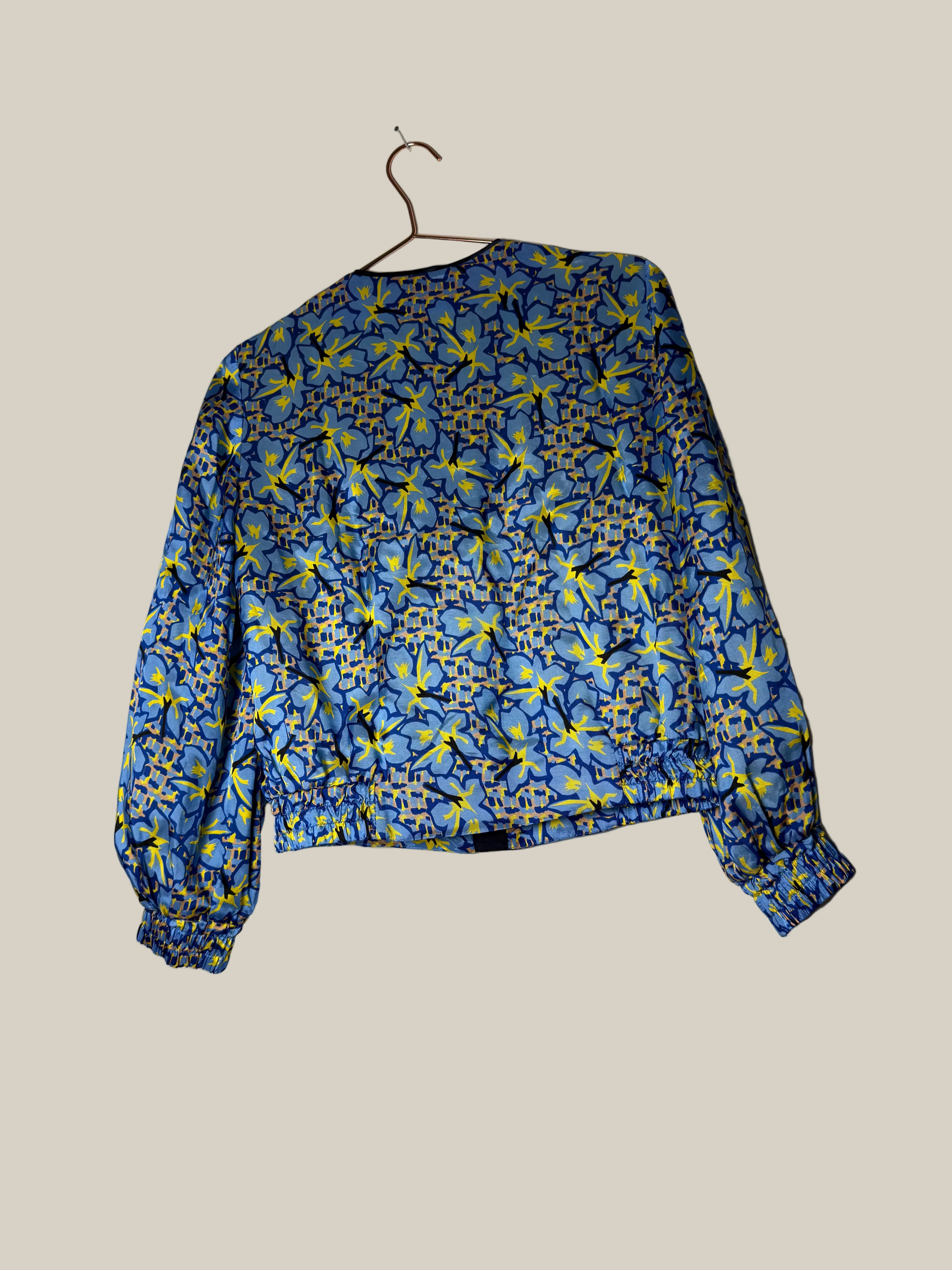 MaxundCo_Bomberjacke_floral_ gelbes Futter Second Hand
