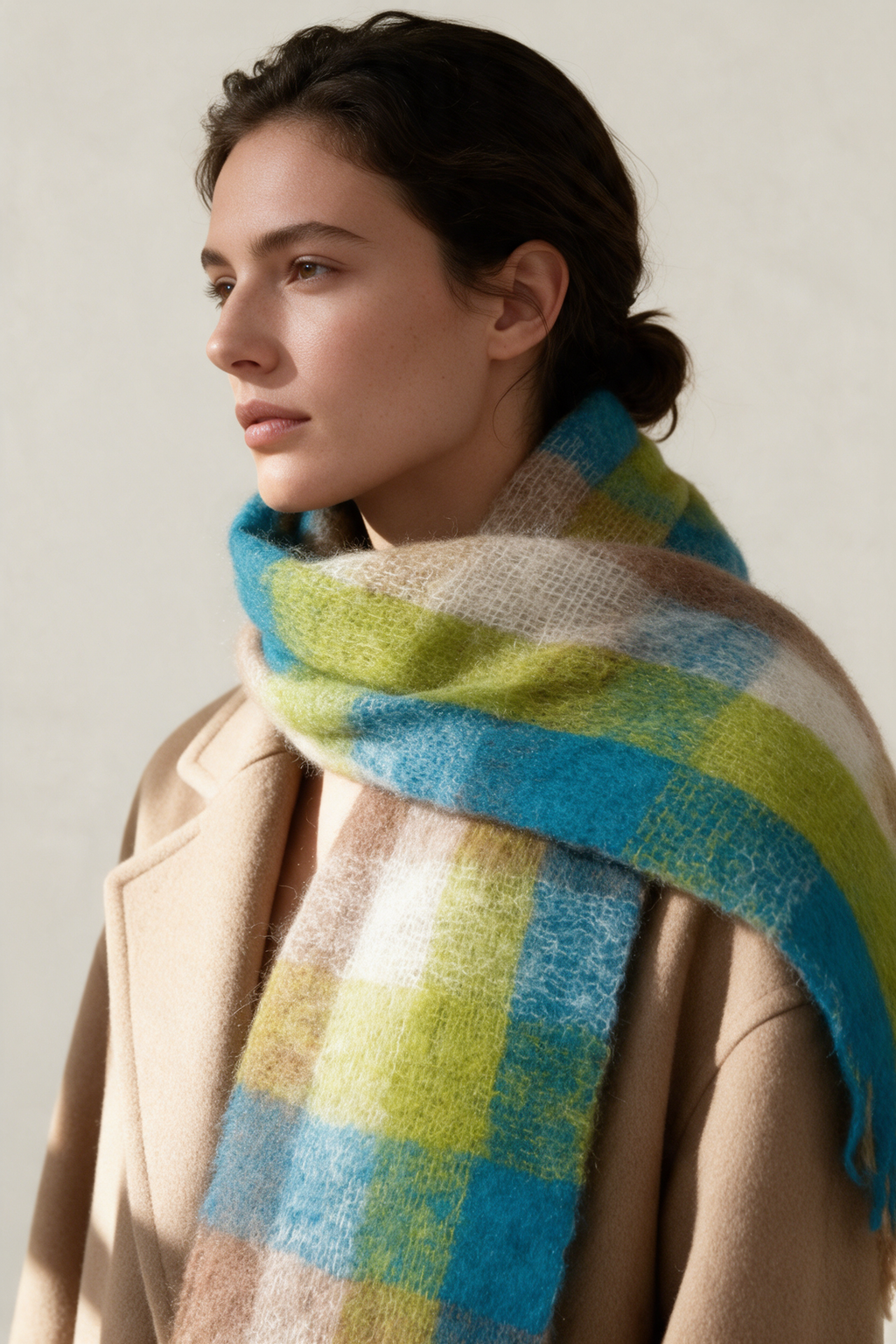 Schal Mohair und Wolle Y2K